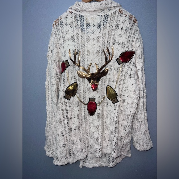 Judith March REINDEER GAMES FLORAL BUTTON DOWN NWOT size L - Picture 4 of 9